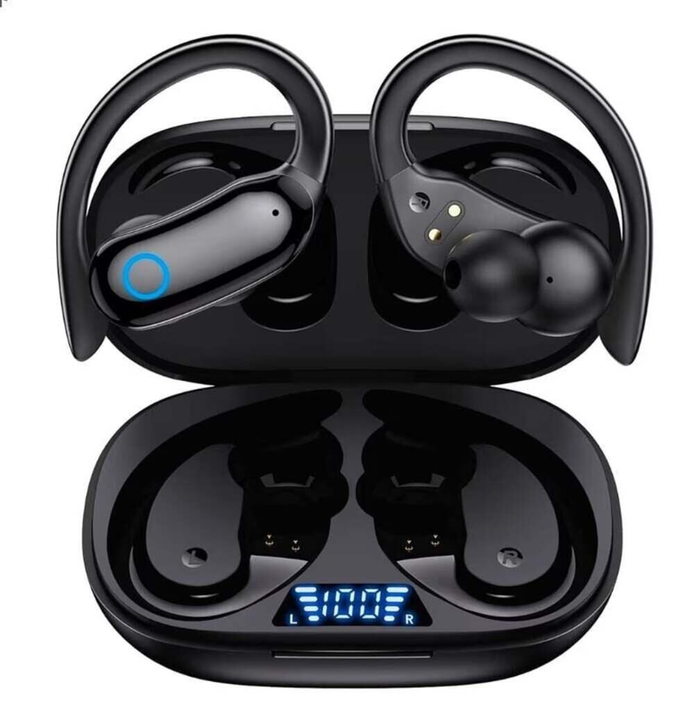 Over-Ear Bluetooth Headphones, Waterproof, 80hrs Playback, LED Display by GNMN